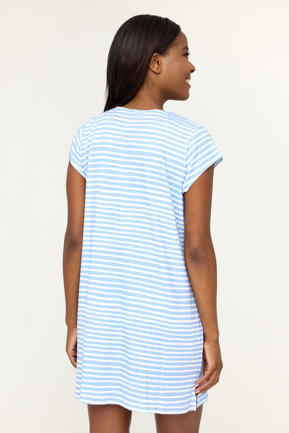 Josie Dress - Lavender Chalk Stripe – HIHO