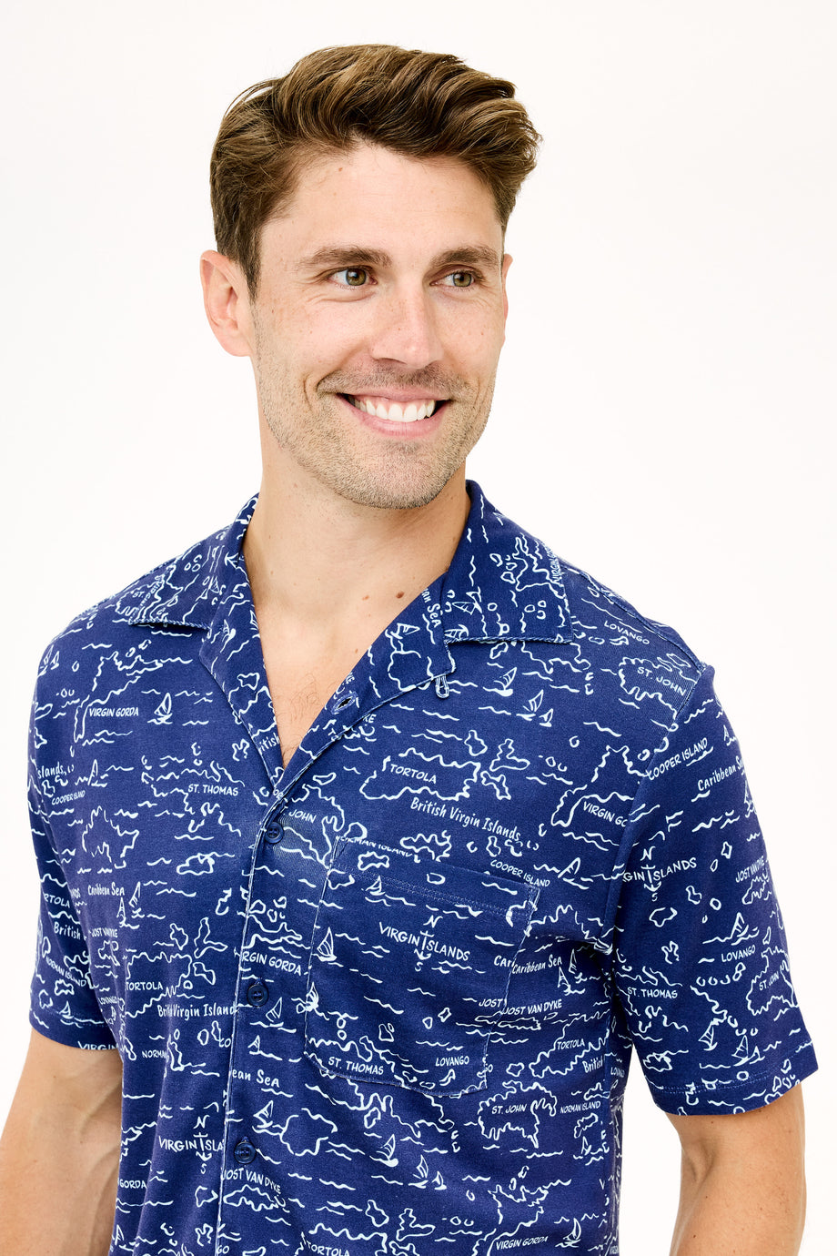 map dress shirt Captain's Landing - Charlotte Harbor Chart Map Performance Shirt