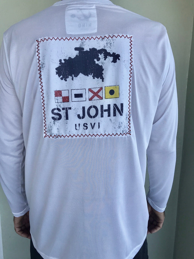 st john virgin islands UPF50 shirt with nautical flags