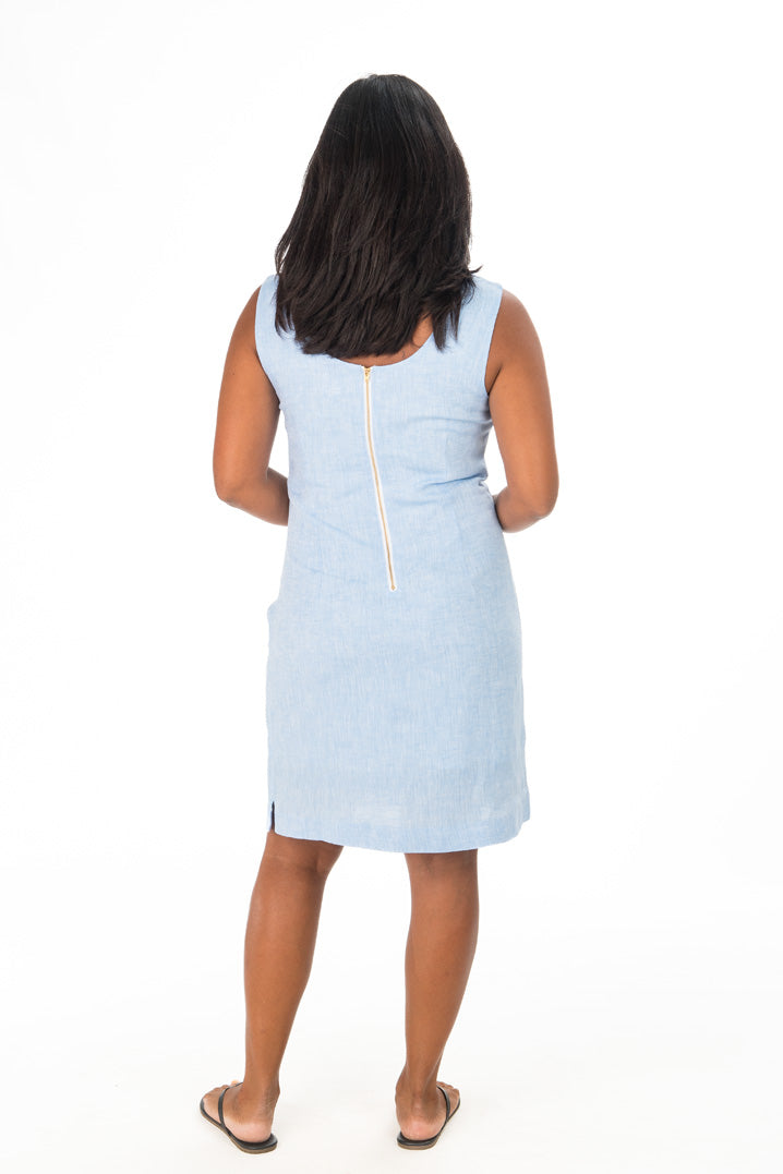 Ginnie Shift Dress - Blue Chambray HIHO Ginnie Shift Dress - Blue Chambray HIHO