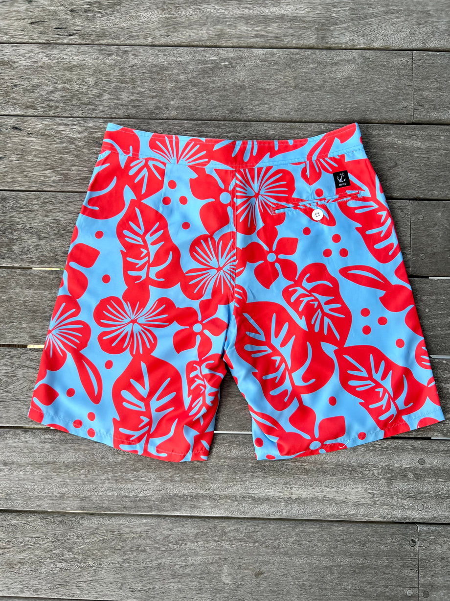 Red hawaiian cheap shorts