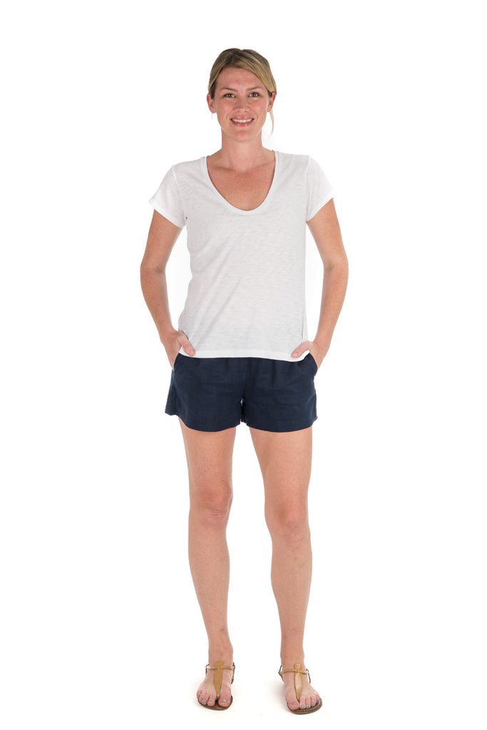 lightweight v neck tee